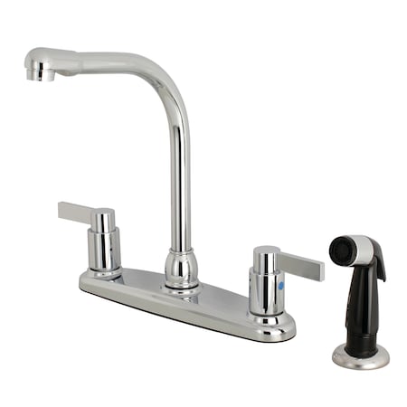 Nuvofusion FB751NDL 8-Inch Centerset Kitchen Faucet with Sprayer FB751NDL
